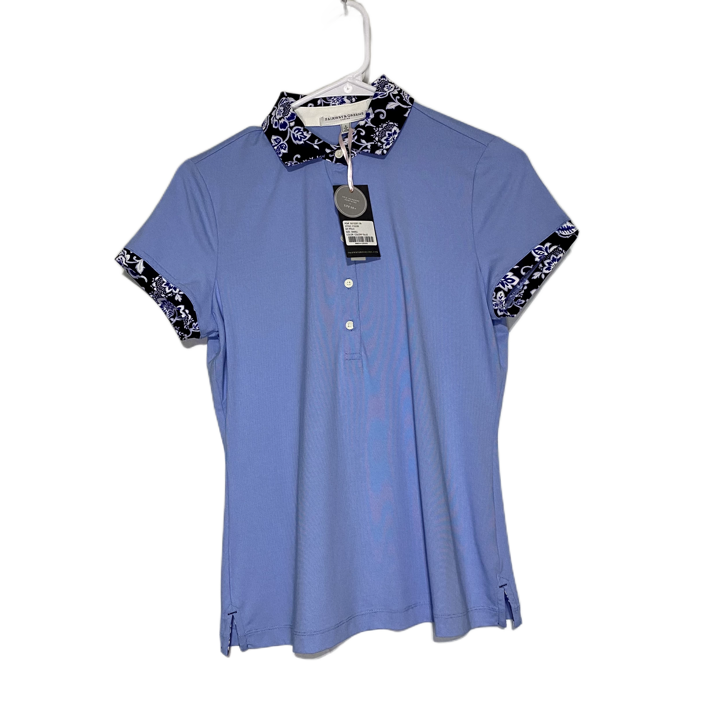 Fairway & Greene Women's Top - Perwinkle/Navy 3 Fairway & Greene Women's Top - Perwinkle/Navy