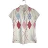 Daily Sports Women's Top - White Argyle Multi