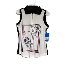 GGBlue Women's Top - White/Black Print