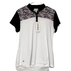 Daily Sports Women's Top - White/Pink Print/Black