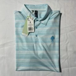 Adidas Men's Polo - Blue/White Stripe