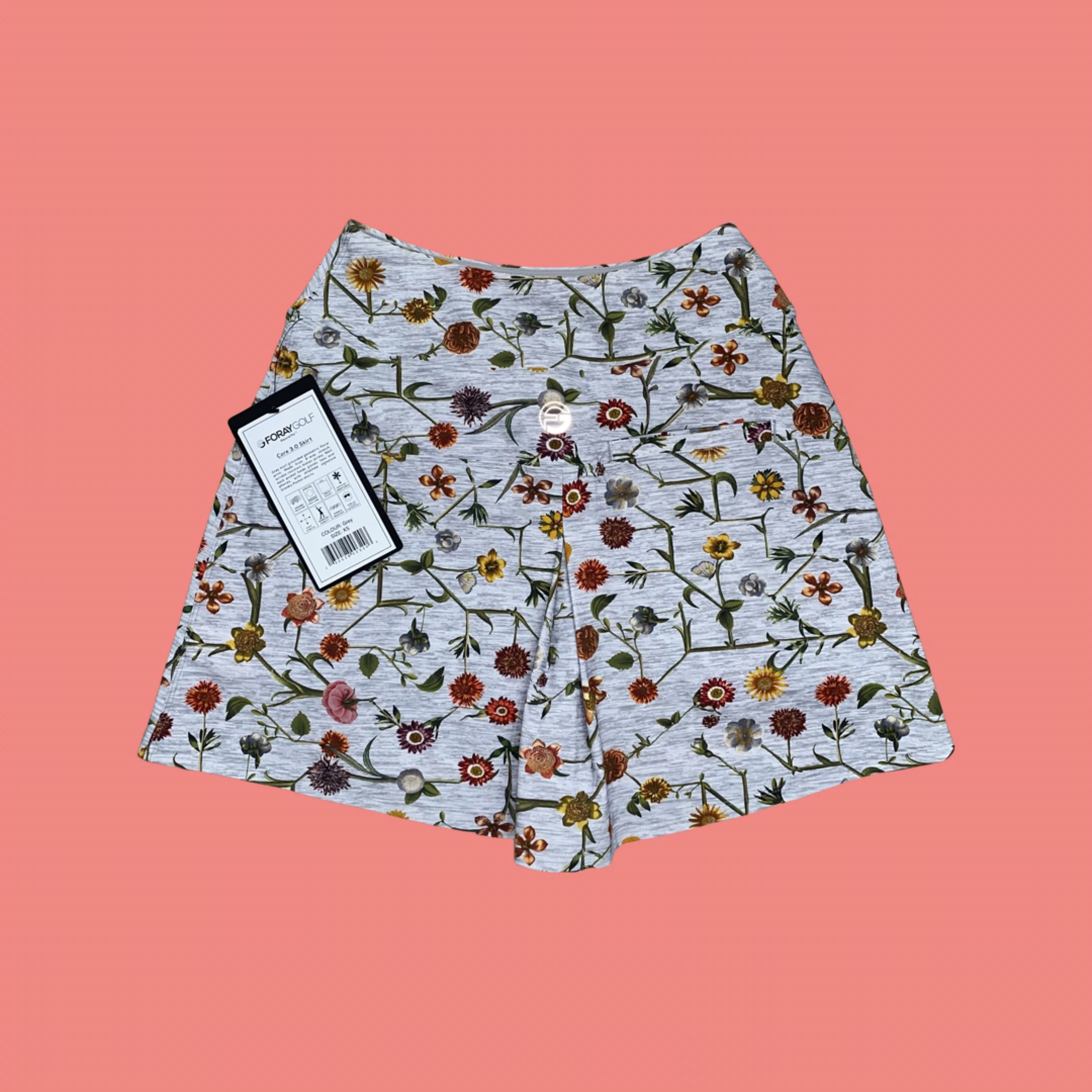 Foray Women's Skort - Xsmall - Gray/Print 4 Foray Women's Skort - Xsmall - Gray/Print - Image 2