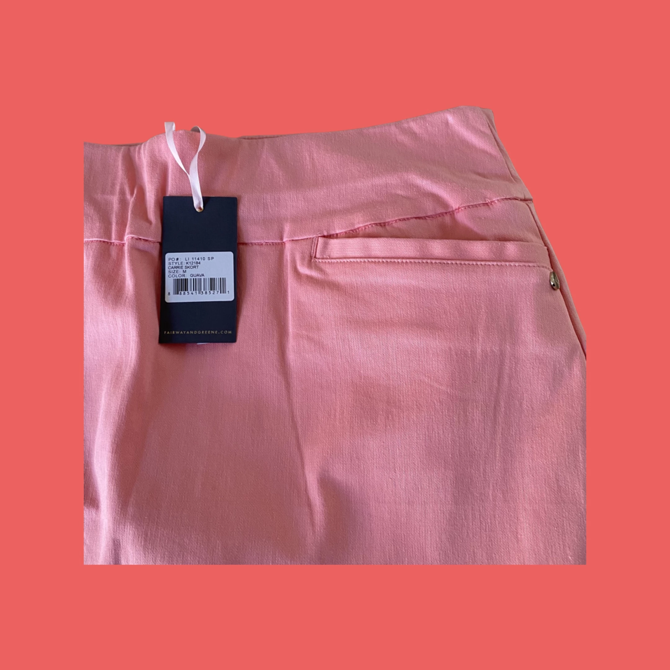 Fairway & Greene Women's Skort - Medium - Guava 4 Fairway & Greene Women's Skort - Medium - Guava - Image 2