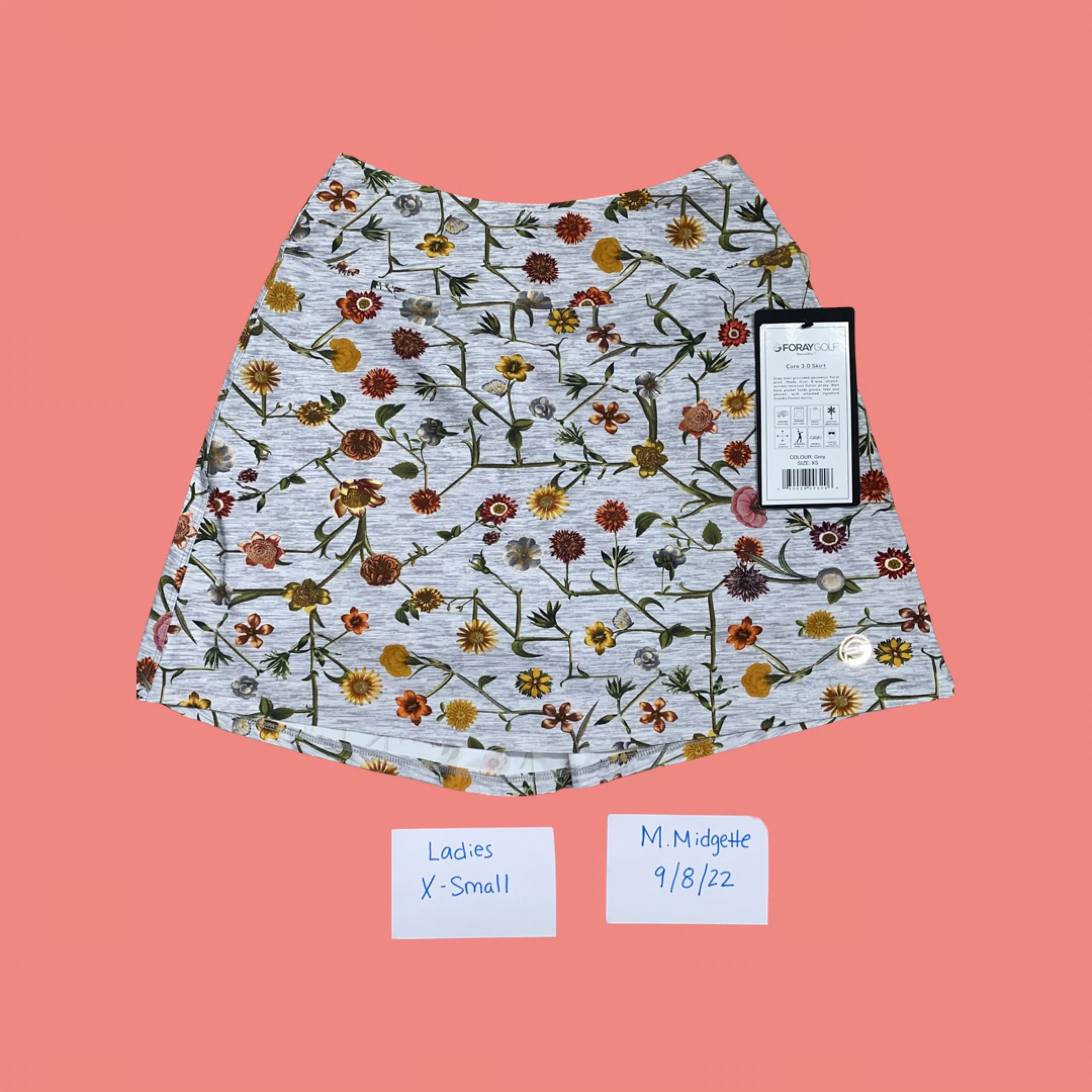 Foray Women's Skort - Xsmall - Gray/Print 3 Foray Women's Skort - Xsmall - Gray/Print