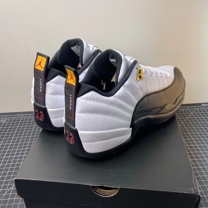 Nike Air Jordan XII 12 Low Golf Taxi White Black Gold DH4120-100 - Size 15 New 4 Nike Air Jordan XII 12 Low Golf Taxi White Black Gold DH4120-100 - Size 15 New - Image 2
