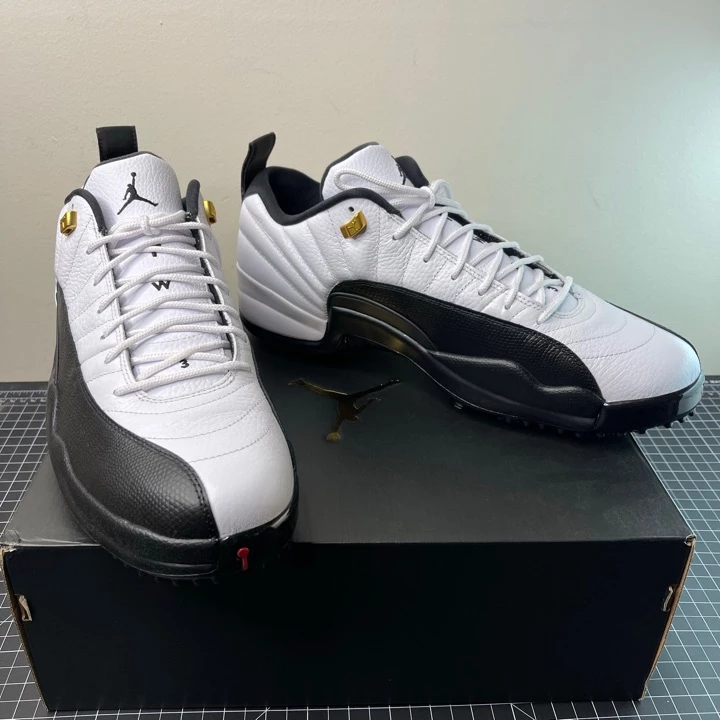 Nike Air Jordan XII 12 Low Golf Taxi White Black Gold DH4120-100 - Size 15 New 5 Nike Air Jordan XII 12 Low Golf Taxi White Black Gold DH4120-100 - Size 15 New - Image 3