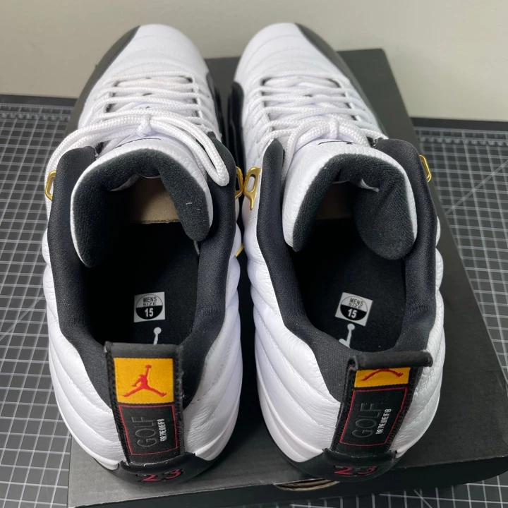 Nike Air Jordan XII 12 Low Golf Taxi White Black Gold DH4120-100 - Size 15 New 6 Nike Air Jordan XII 12 Low Golf Taxi White Black Gold DH4120-100 - Size 15 New - Image 4