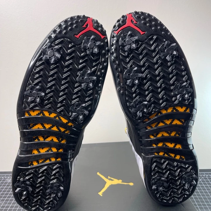 Nike Air Jordan XII 12 Low Golf Taxi White Black Gold DH4120-100 - Size 15 New 7 Nike Air Jordan XII 12 Low Golf Taxi White Black Gold DH4120-100 - Size 15 New - Image 5