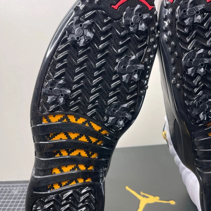 Nike Air Jordan XII 12 Low Golf Taxi White Black Gold DH4120-100 - Size 15 New 8 Nike Air Jordan XII 12 Low Golf Taxi White Black Gold DH4120-100 - Size 15 New - Image 6