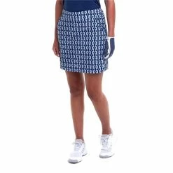 EPNY Ladies 19" Ribbon Lattice Print Skort Inky Multi