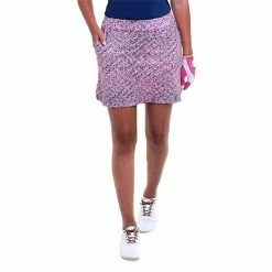 EPNY Ladies 17½" Multi Texture Print Skort Inky Multi