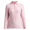 Rohnisch Ladies Wave Long Sleeve Polo Shirt Rose Pink -Cheap Footwear Store P 110071ROHNISCHSHIRTPINKLADIES L
