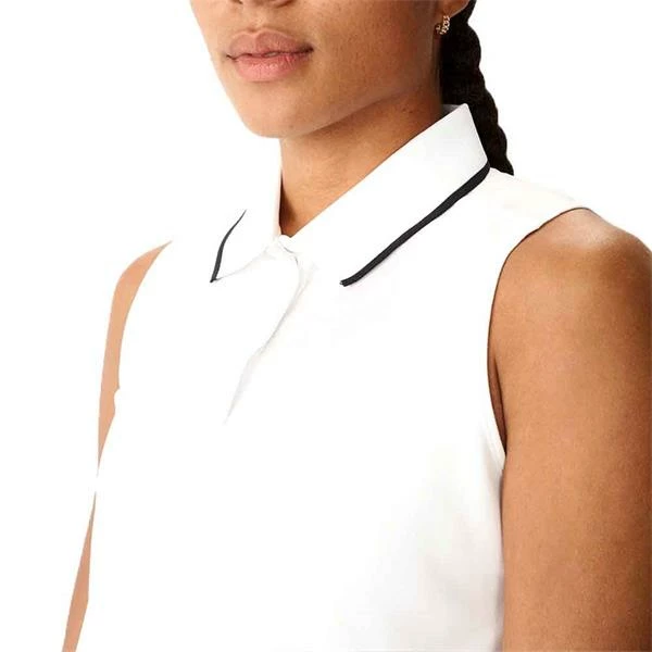 Rohnisch Ladies Mildred Sleeveless Polo Shirt White 5 Rohnisch Ladies Mildred Sleeveless Polo Shirt White - Image 3