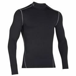 Under Armour Gents ColdGear Armour Compression Mock Black - Steel