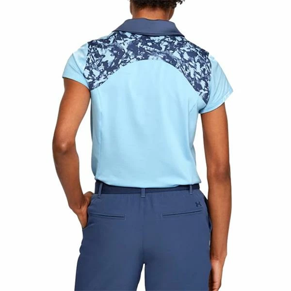 Under Armour Ladies Zinger Blocked Polo Shirt Blue (494) 6 Under Armour Ladies Zinger Blocked Polo Shirt Blue (494) - Image 4