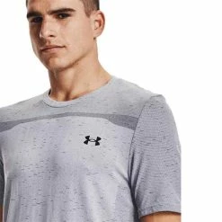 Under Armour Gents Seamless Polo Shirt Mod Grey - Black (011) -Cheap Footwear Store P 1361131UNDERARMOURSHIRTGREY011GENTS 3 L