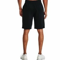Under Armour Gents Rival Terry Shorts Black - Onyx White (001) -Cheap Footwear Store P 1361631UNDERARMOURSHORTSBLACK001GENTS 3 L