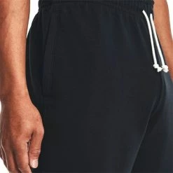 Under Armour Gents Rival Terry Shorts Black - Onyx White (001) -Cheap Footwear Store P 1361631UNDERARMOURSHORTSBLACK001GENTS 4 L