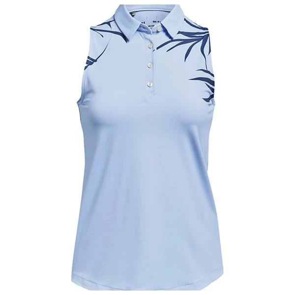Under Armour Ladies Iso-Chill Sleeveless Polo Shirt Blue (438) 3 Under Armour Ladies Iso-Chill Sleeveless Polo Shirt Blue (438)