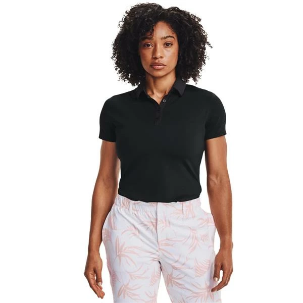 Under Armour Ladies Zinger Polo Shirt Black (001) 5 Under Armour Ladies Zinger Polo Shirt Black (001) - Image 3