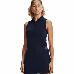 Under Armour Ladies Zinger Sleeveless Polo Shirt Navy (410) -Cheap Footwear Store P 1363950UNDERARMOURSHIRTNAVY410LADIES 2 L