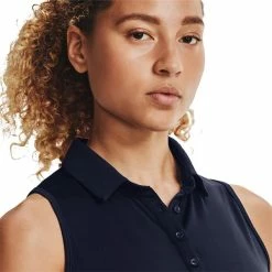 Under Armour Ladies Zinger Sleeveless Polo Shirt Navy (410) -Cheap Footwear Store P 1363950UNDERARMOURSHIRTNAVY410LADIES 4 L