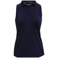 Under Armour Ladies Zinger Sleeveless Polo Shirt Navy (410)