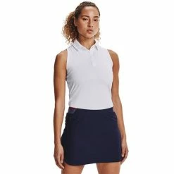 Under Armour Ladies Zinger Sleeveless Polo Shirt White (101) -Cheap Footwear Store P 1363950UNDERARMOURSHIRTWHITE101LADIES 2 L