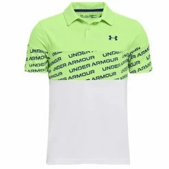 Under Armour Boys Perf. Wordmark Polo Green (162)
