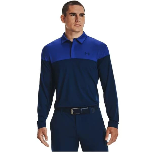 Under Armour Gents Long Sleeve Playoff Novelty Polo Royal (400) 5 Under Armour Gents Long Sleeve Playoff Novelty Polo Royal (400) - Image 3