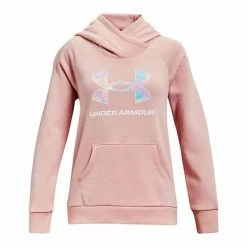 Under Armour Kids Rival Core Logo Hoodie Pink (676)
