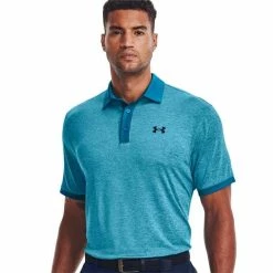 Under Armour Gents Playoff 2.0 Heather Polo Shirt Blue (899) -Cheap Footwear Store P 1367864UAGENTSPO2POLOBLUE899 2 L