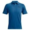 Under Armour Gents Tee To Green Polo Shirt Cruise Blue (899)