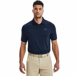 Under Armour Gents Tee To Green Polo Shirt Navy (408) -Cheap Footwear Store P 1368122UNDERARMOURSHIRTNAVY408GENTS 2 L