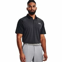 Under Armour Gents Iso-Chill Mix Stripe Polo Shirt Black (001) -Cheap Footwear Store P 1370092UNDERARMOURSHIRTBLACK001GENTS 2 L
