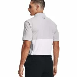 Under Armour Gents Performance Blocked Polo Shirt Halo Grey (014) -Cheap Footwear Store P 1370109UNDERARMOURSHIRTHALOGREY014GENTS 3 L