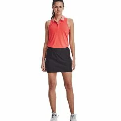 Under Armour Ladies Iso-Chill Sleeveless Polo Shirt Orange Vermillion - Pink Sands (872) -Cheap Footwear Store P 1370136UNDERARMOURSHIRTVERMILLION872LADIES 4 L