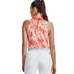 Under Armour Ladies Zinger Rise Sleeveless Polo Shirt Vermillion - Metallic Silver (872) -Cheap Footwear Store P 1370137UNDERARMOURSHIRTVERMILLIONSILVER872LADIES 3 L