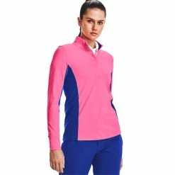 Under Armour Ladies Storm Midlayer ½ Zip Pink Punk - Versa Blue (640) -Cheap Footwear Store P 1370140UNDERARMOURMIDLAYERPINKPUNK640LADIES 2 L