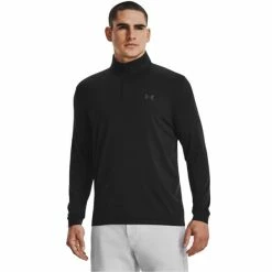 Under Armour Gents Playoff ¼ Zip Top Black - Jet Grey (001) -Cheap Footwear Store P 1370155UAGENTSPLAYOFFQZIPTOPBLACK001 2 L