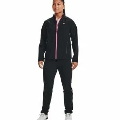 Under Armour Ladies Stormproof Jacket 2.0 Black - Pink Punk (001) -Cheap Footwear Store P 1371590UNDERARMOURJACKETBLACKPINK001LADIES 4 L