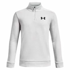 Under Armour Junior - Boys Armour Fleece ¼ Zip Top Youths Halo Grey - Black (015)