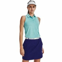 Under Armour Ladies Playoff Sleeveless Polo Shirt Blue Foam (421) -Cheap Footwear Store P 1377338UNDERARMOURSHIRTBLUEFOAM421LADIES 2 L
