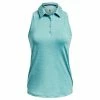 Under Armour Ladies Playoff Sleeveless Polo Shirt Blue Foam (421)