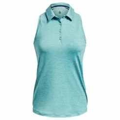 Under Armour Ladies Playoff Sleeveless Polo Shirt Blue Foam (421)