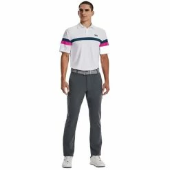 Under Armour Gents Tee To Green Color Block Polo Shirt White (100) -Cheap Footwear Store P 1377379UNDERARMOURSHIRTWHITE100GENTS 4 L