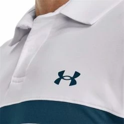 Under Armour Gents Tee To Green Color Block Polo Shirt White (100) -Cheap Footwear Store P 1377379UNDERARMOURSHIRTWHITE100GENTS 5 L