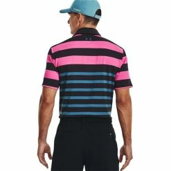 Under Armour Gents Playoff 3.0 Stripe Polo Shirt Black - Rebel Pink (002) -Cheap Footwear Store P 1378676UNDERARMOURSHIRTBLACKPINK002GENTS 3 L