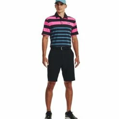 Under Armour Gents Playoff 3.0 Stripe Polo Shirt Black - Rebel Pink (002) -Cheap Footwear Store P 1378676UNDERARMOURSHIRTBLACKPINK002GENTS 4 L