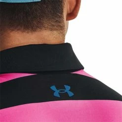 Under Armour Gents Playoff 3.0 Stripe Polo Shirt Black - Rebel Pink (002) -Cheap Footwear Store P 1378676UNDERARMOURSHIRTBLACKPINK002GENTS 5 L